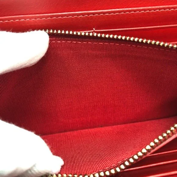 Christian Louboutin Panettone Spike studs Zip Around Long Wallet Leather Black